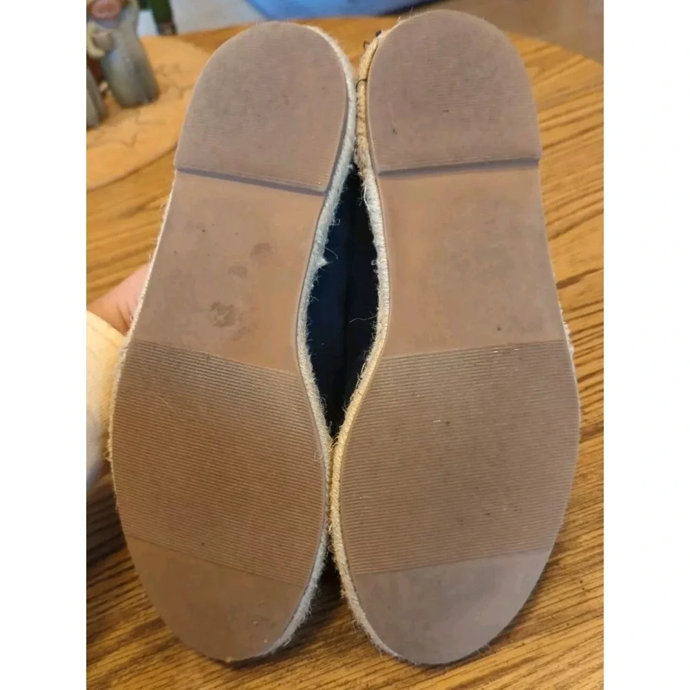 Ellos Women's Espadrille Flat Shoes Size 8.5 M Navy Suede‎
